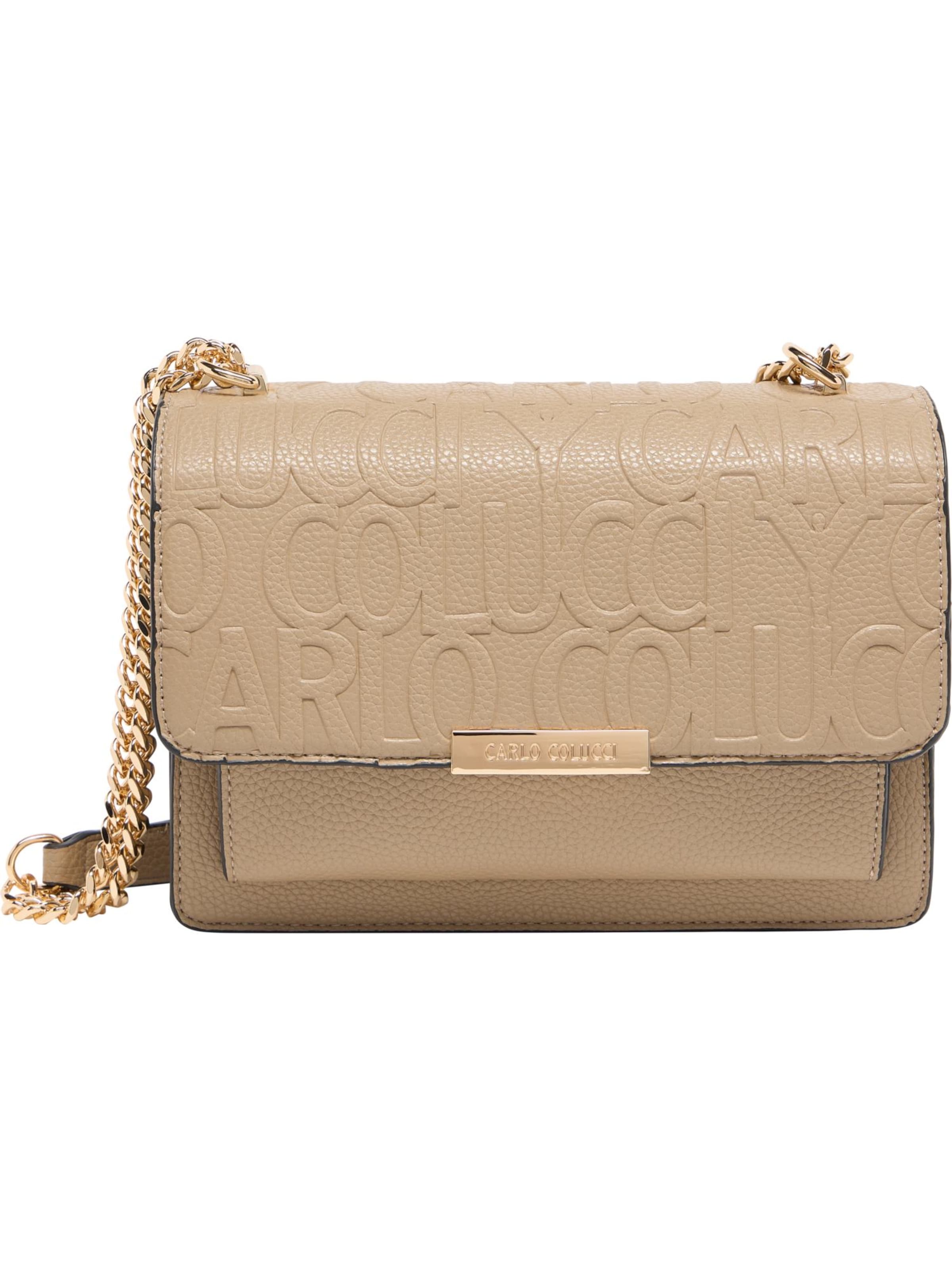 Carlo Colucci Schoudertas 'Elmir' in Beige: voorkant