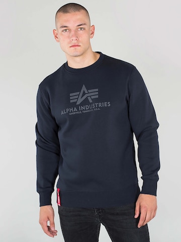 ALPHA INDUSTRIES Tréning póló - fekete: elől