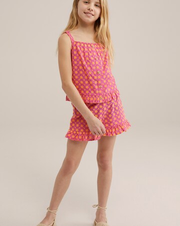 WE Fashion Regular Byxa i rosa