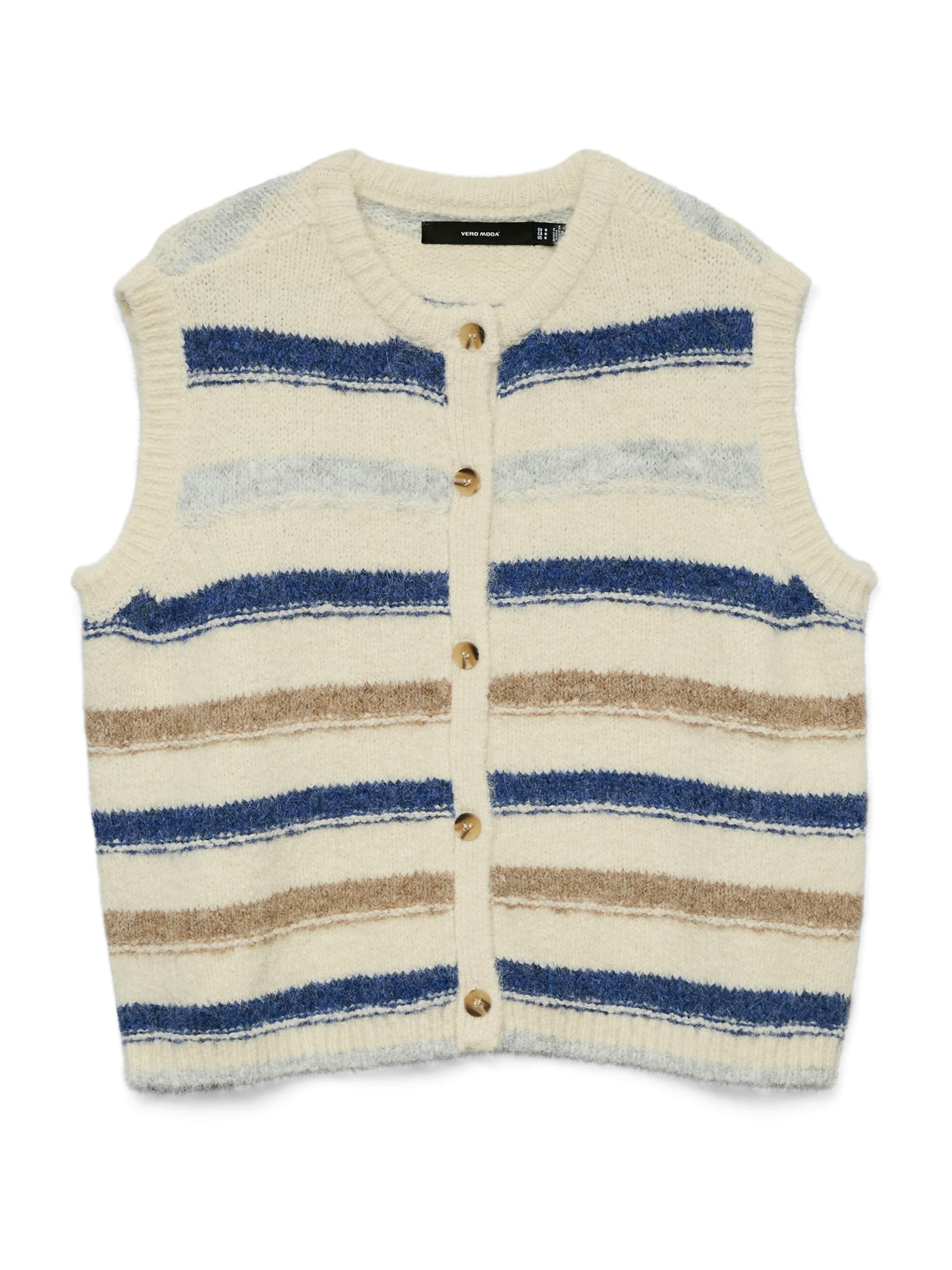 VERO MODA Strikvest 'VMKIRA' i beige: forside