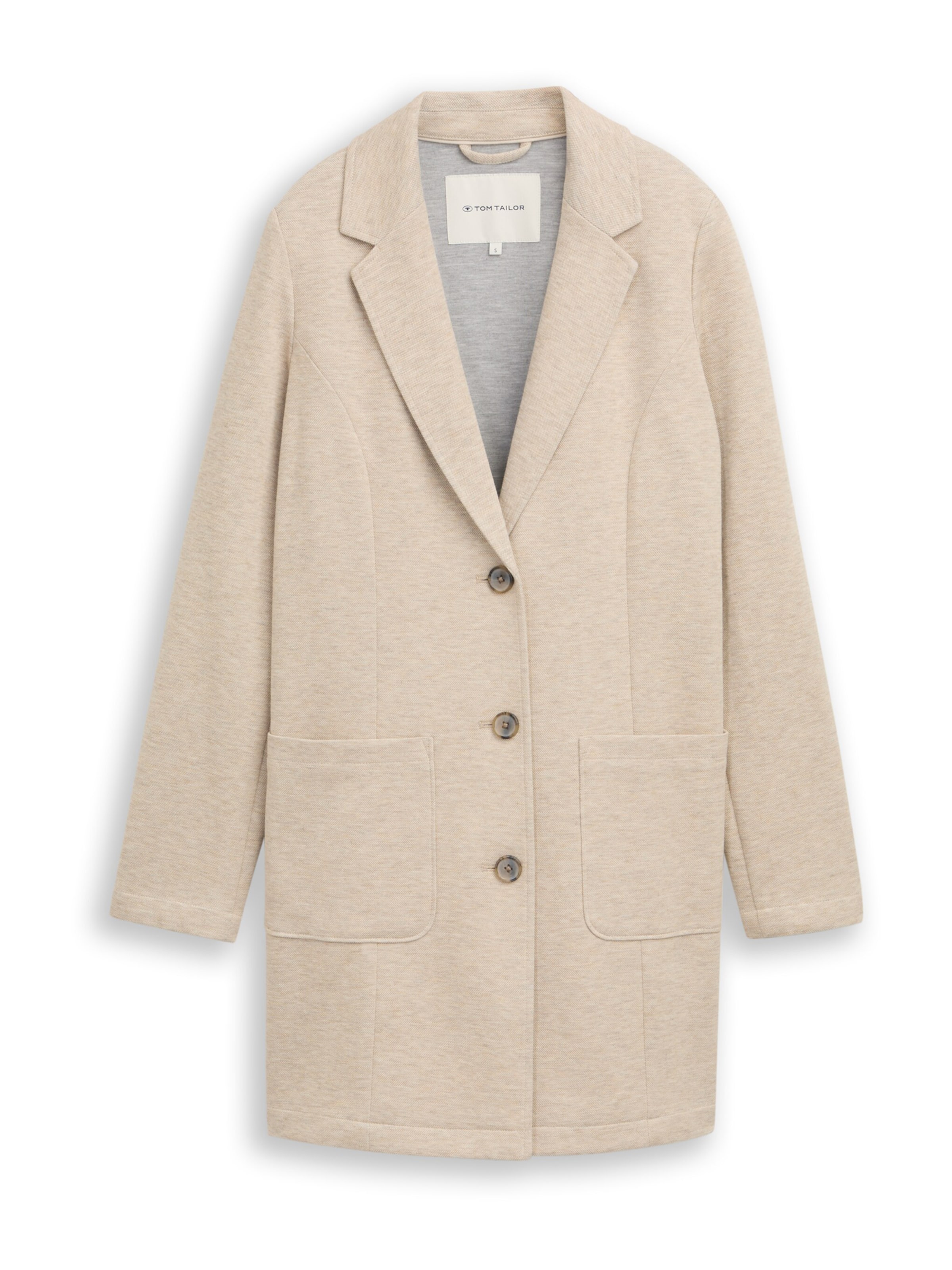 TOM TAILOR Блейзер в Бежевый: спереди