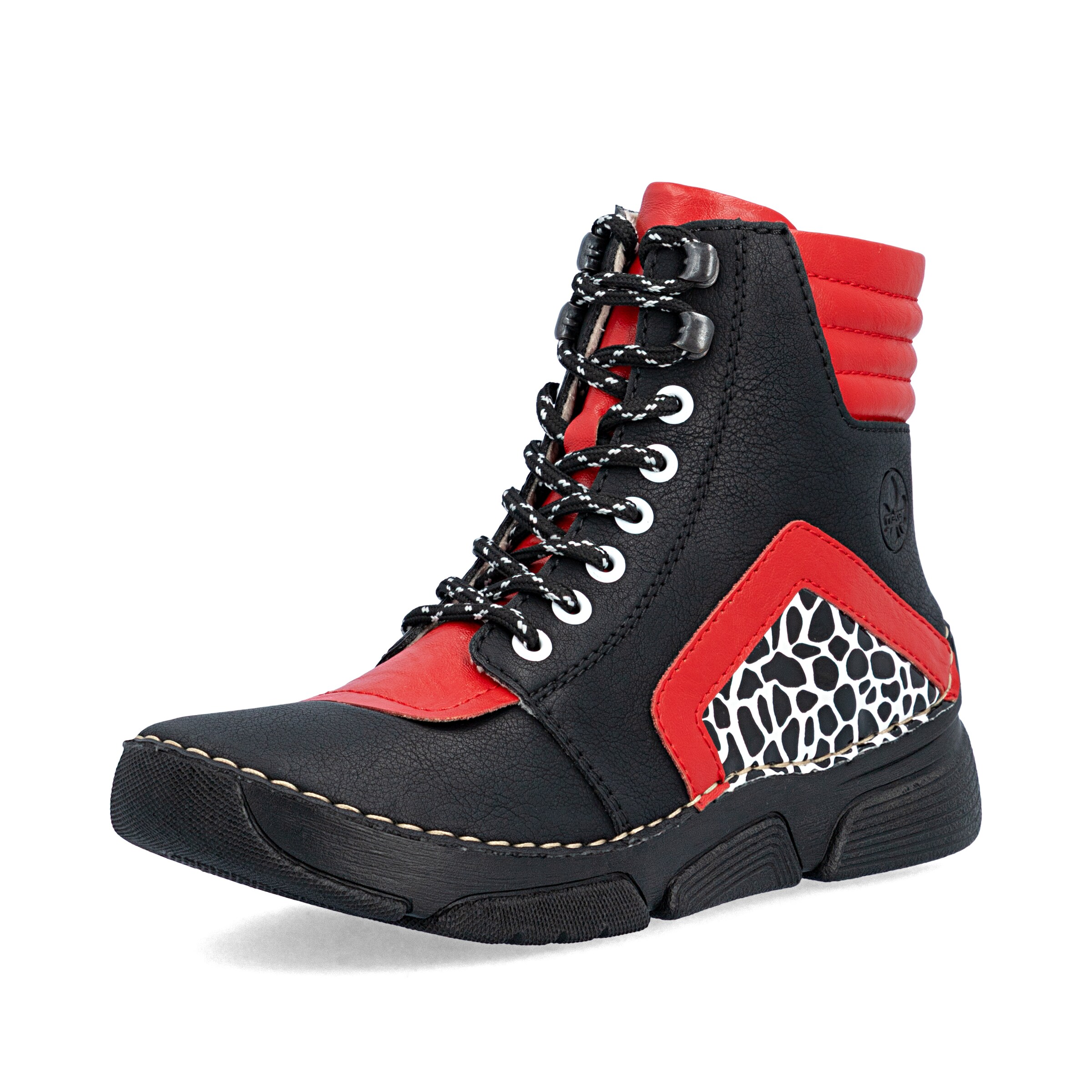 Bottines à lacets Rieker en noir : devant