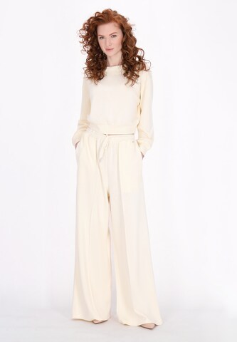 DreiMaster Klassik Широкий Штаны 'Classic Look' в Белый