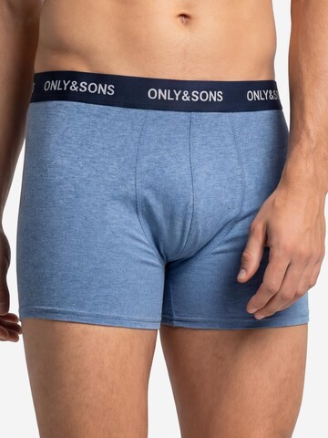 Only & Sons Boxershorts 'ONSFITZ SOLID BOXER' in Blauw