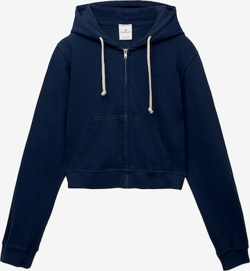 Pull&Bear Zip-Up Hoodie in Navy ABOUT YOU