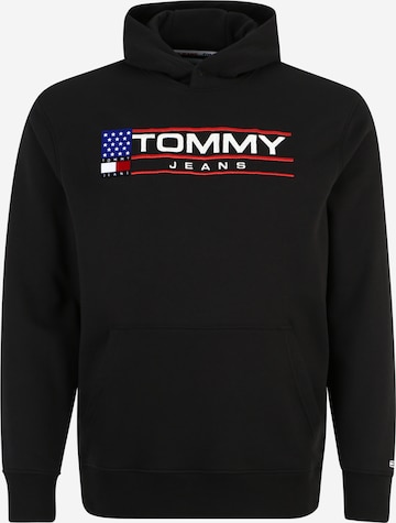 Tommy Jeans Plus Sweatshirt in Black: front