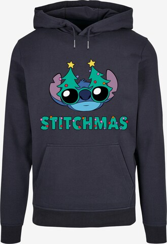 ABSOLUTE CULT Sweatshirt 'Lilo And Stitch - Stitchmas Glasses' in Blue: front