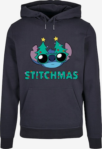 ABSOLUTE CULT Sweatshirt 'Lilo And Stitch - Stitchmas Glasses' in Blau: predná strana