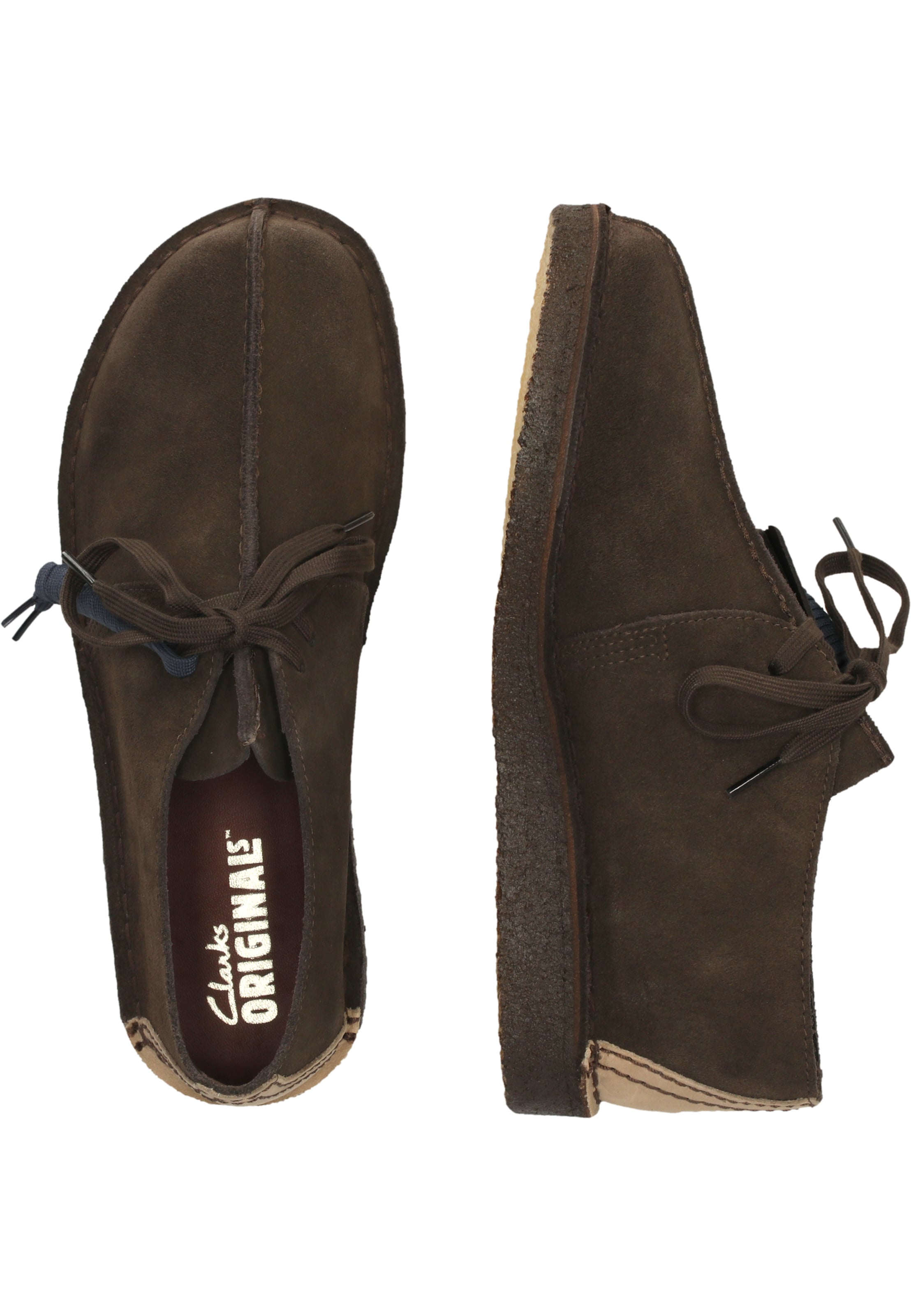 CLARKS Schnürschuhe 'Desert Trek' in Braun
