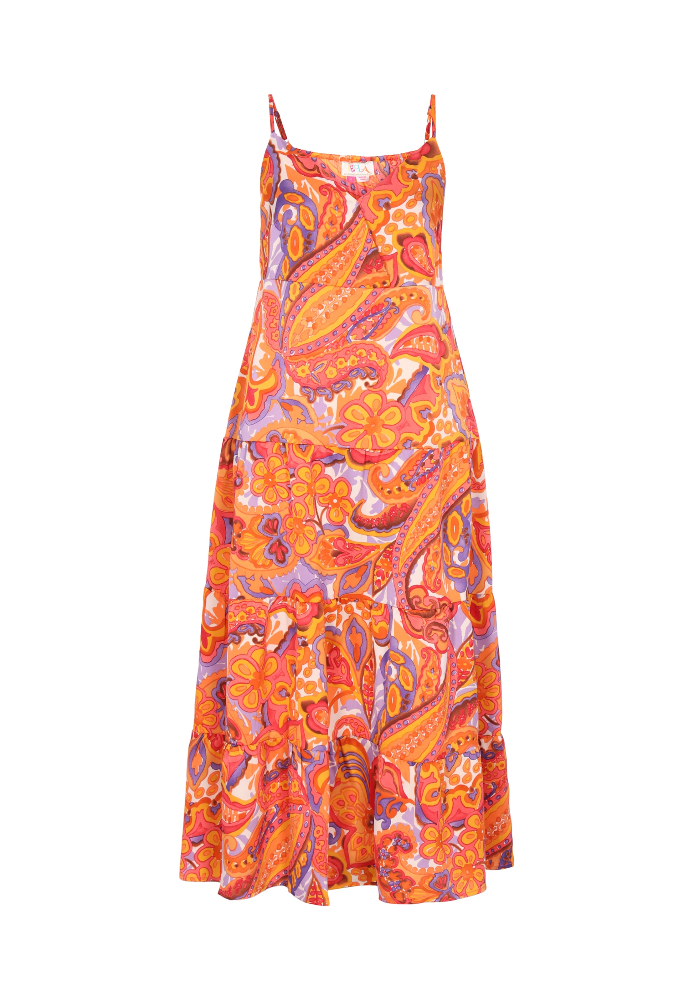 Robe 'Festival' IZIA en orange : devant