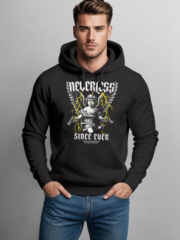 Neverless Sweatshirt 'Guns' in Black