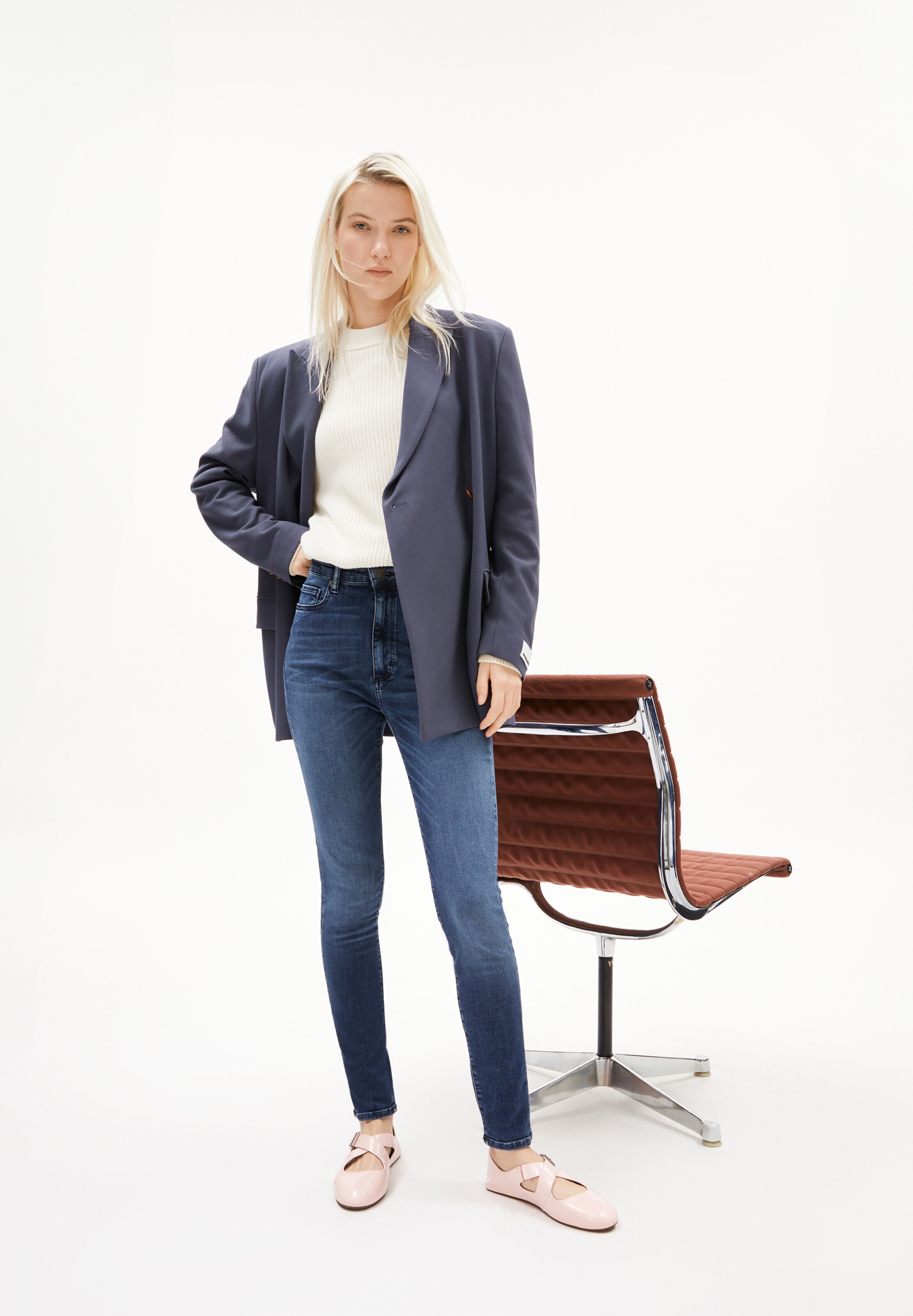 ARMEDANGELS Скинни Джинсы 'INGAA' в Синий: спереди