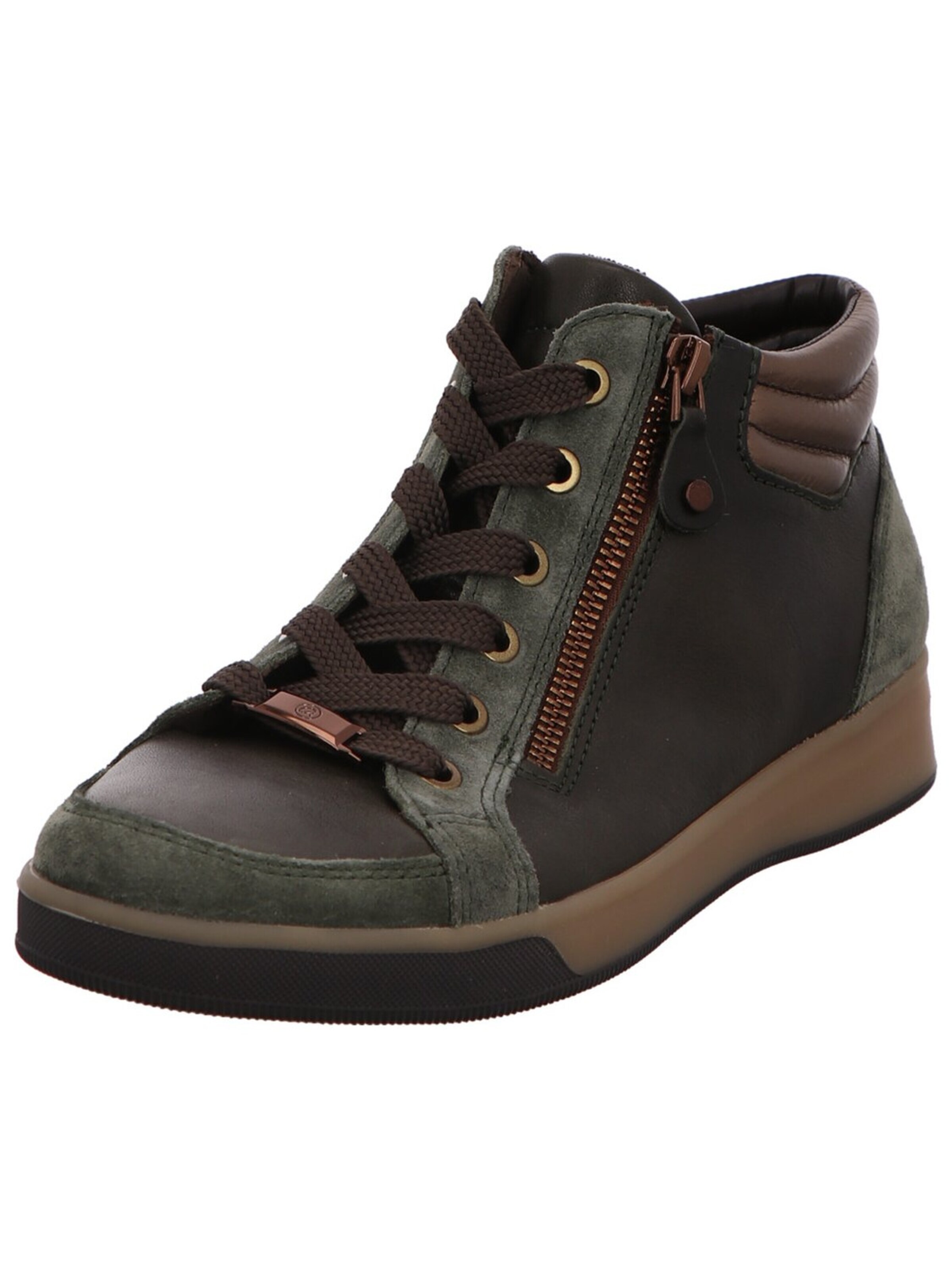 ARA Schnürstiefel 'Stiefel Damen 1244499-78 Rauleder in grün'‌‌‌‌‌‌‌ in Braun: Vorderseite