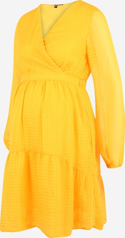 Vero Moda Maternity Košilové šaty 'MEA' – žlutá: přední strana