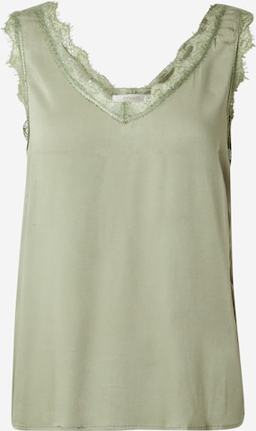 Cream Top 'Alena' in Green: front