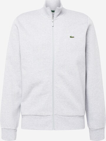 LACOSTE Zip-Up Hoodie in Grey: front