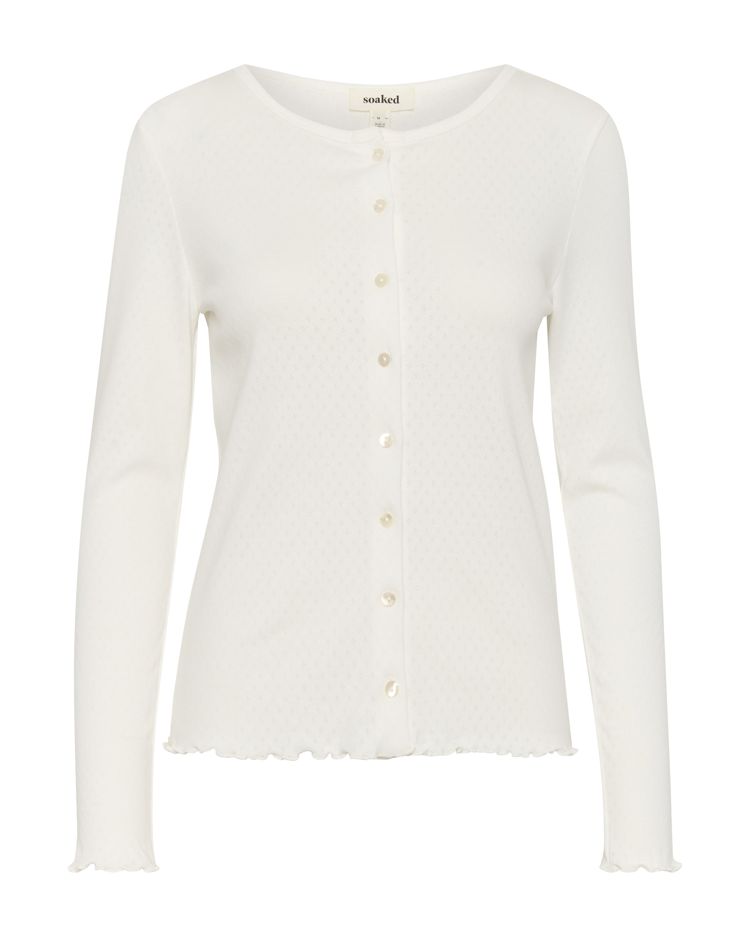 Cardigan 'Venola' SOAKED IN LUXURY en blanc : devant