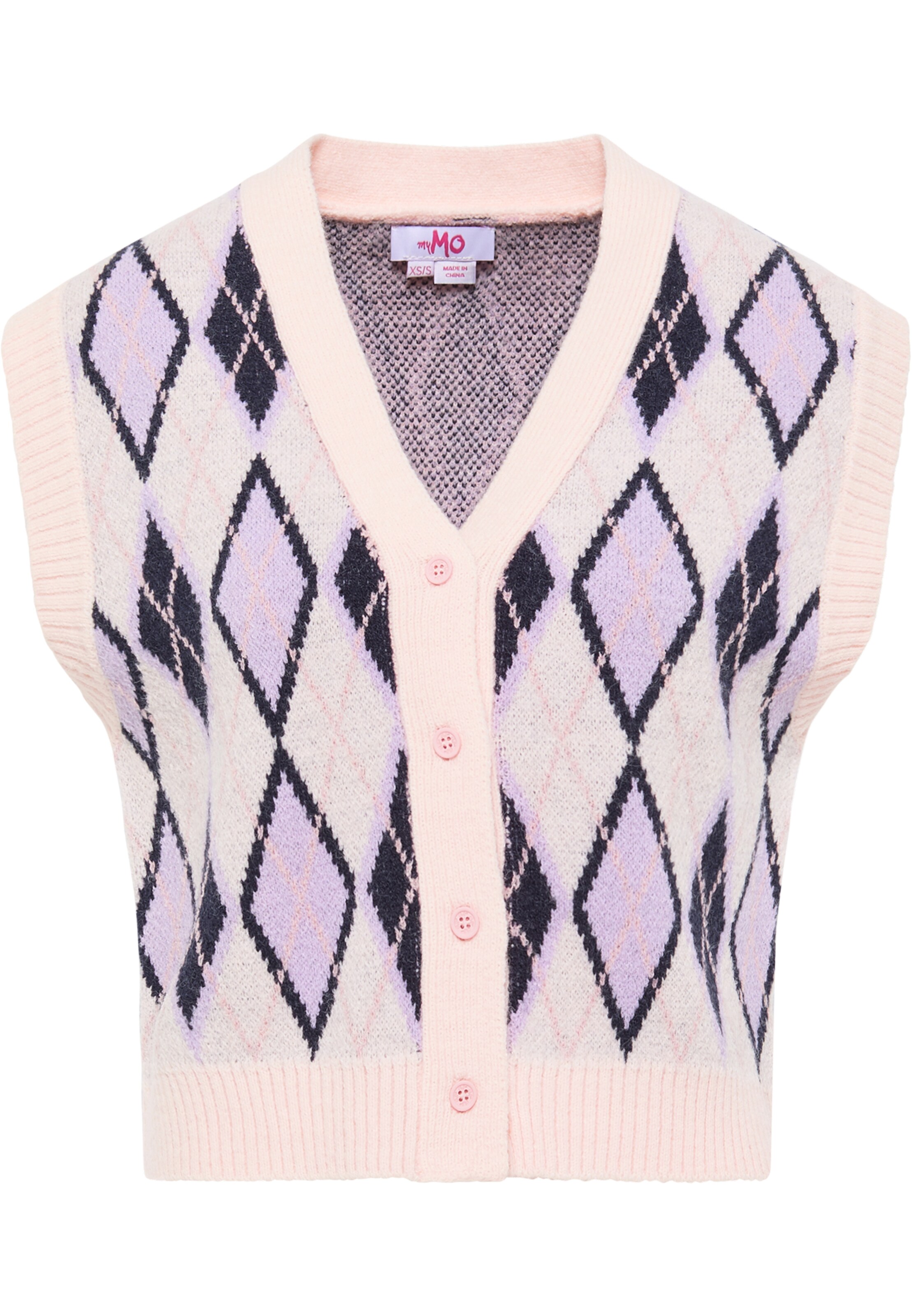 MYMO Kamizelka z dzianiny w kolorze różowy: przód