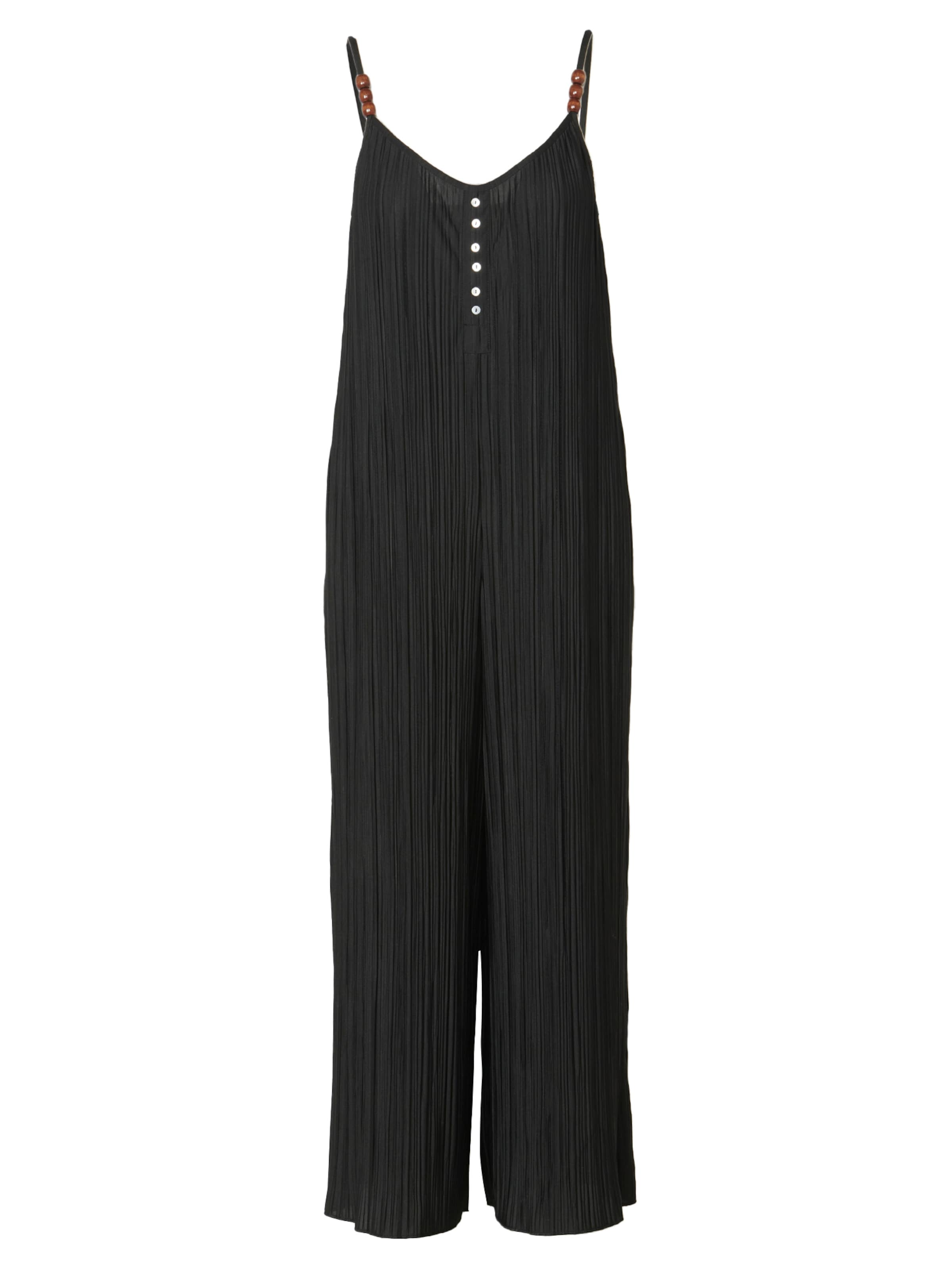 KOROSHI Jumpsuit in Zwart: voorkant