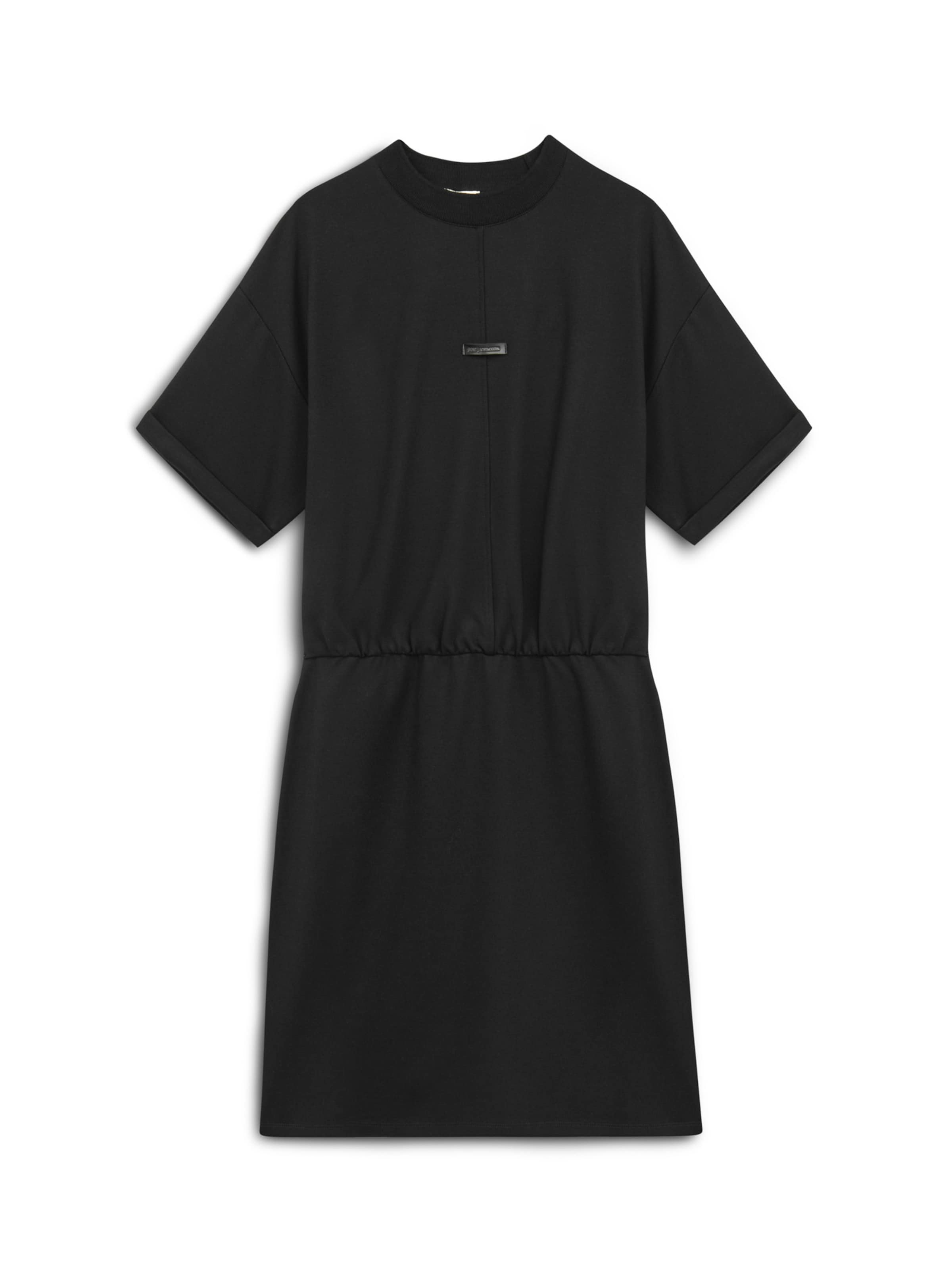 Twist Dress in Black: front