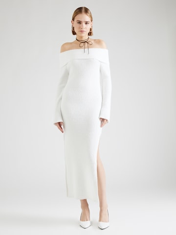 Misspap Knitted dress in White: front