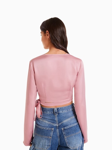 Bershka Shirt in Pink