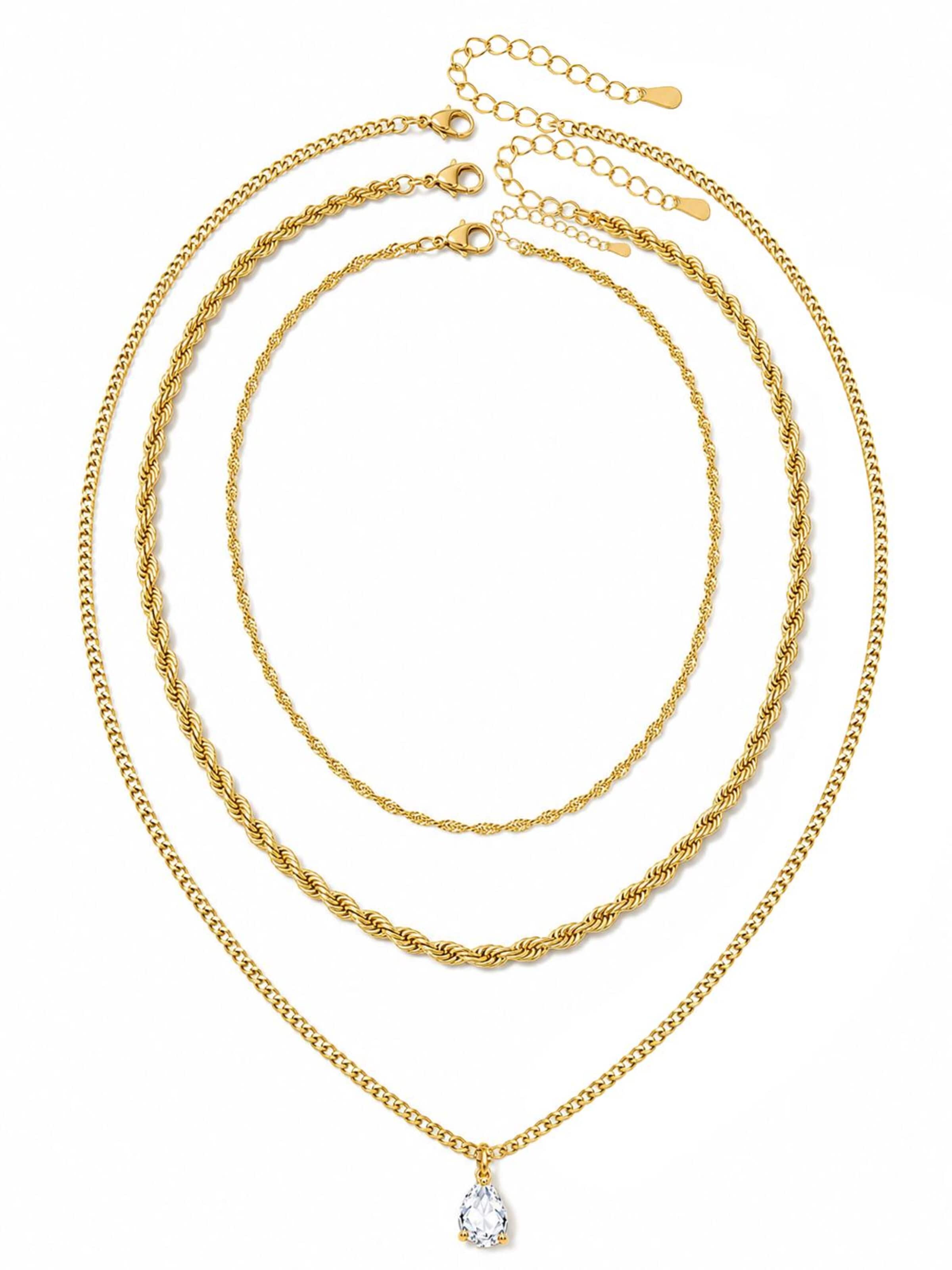 Alster Herz Ketting 'AURELIA' in Goud: voorkant