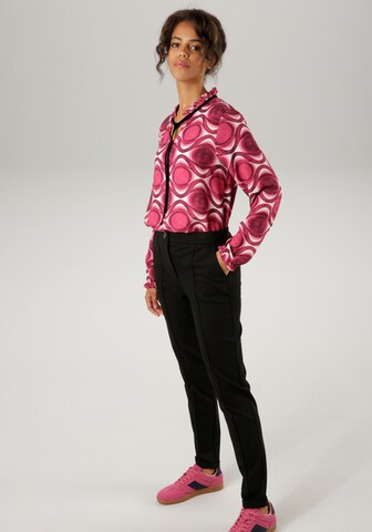 Aniston CASUAL Slim fit Pleated Pants in Black