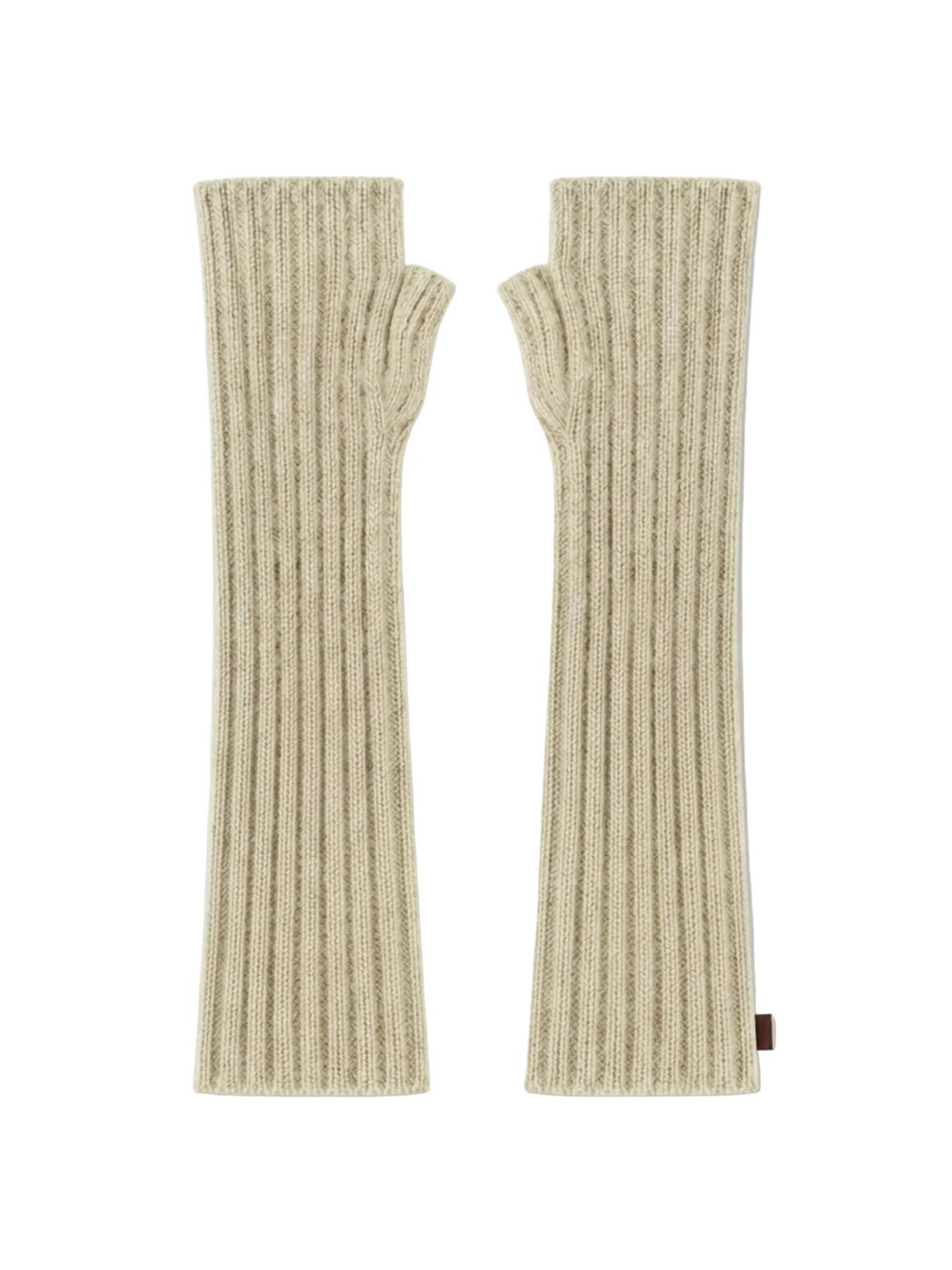GOBI Cashmere - Luvas mitenes em branco: frente