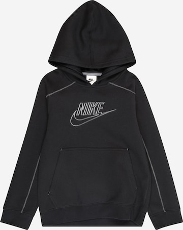 Nike Sportswear Μπλούζα φούτερ σε μαύρο: μπροστά