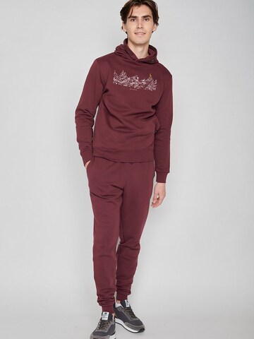 Sweat-shirt 'Nature Goats Family' GREENBOMB en rouge