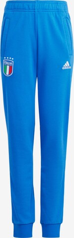 ADIDAS PERFORMANCE Slimfit Sportbroek 'Italien' in Blauw: voorkant