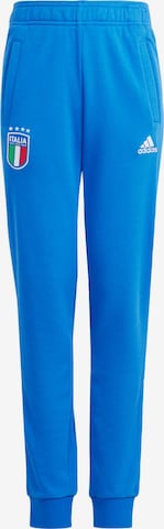 ADIDAS PERFORMANCE Slim fit Workout Pants 'Italien' in Blue: front