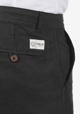 !Solid Regular Leinenhose 'Loran' in Schwarz