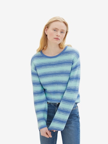 TOM TAILOR DENIM Sweater in Blue: front