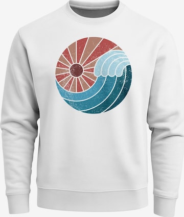 Neverless Sweatshirt 'Vintage Sunrise' in White: front
