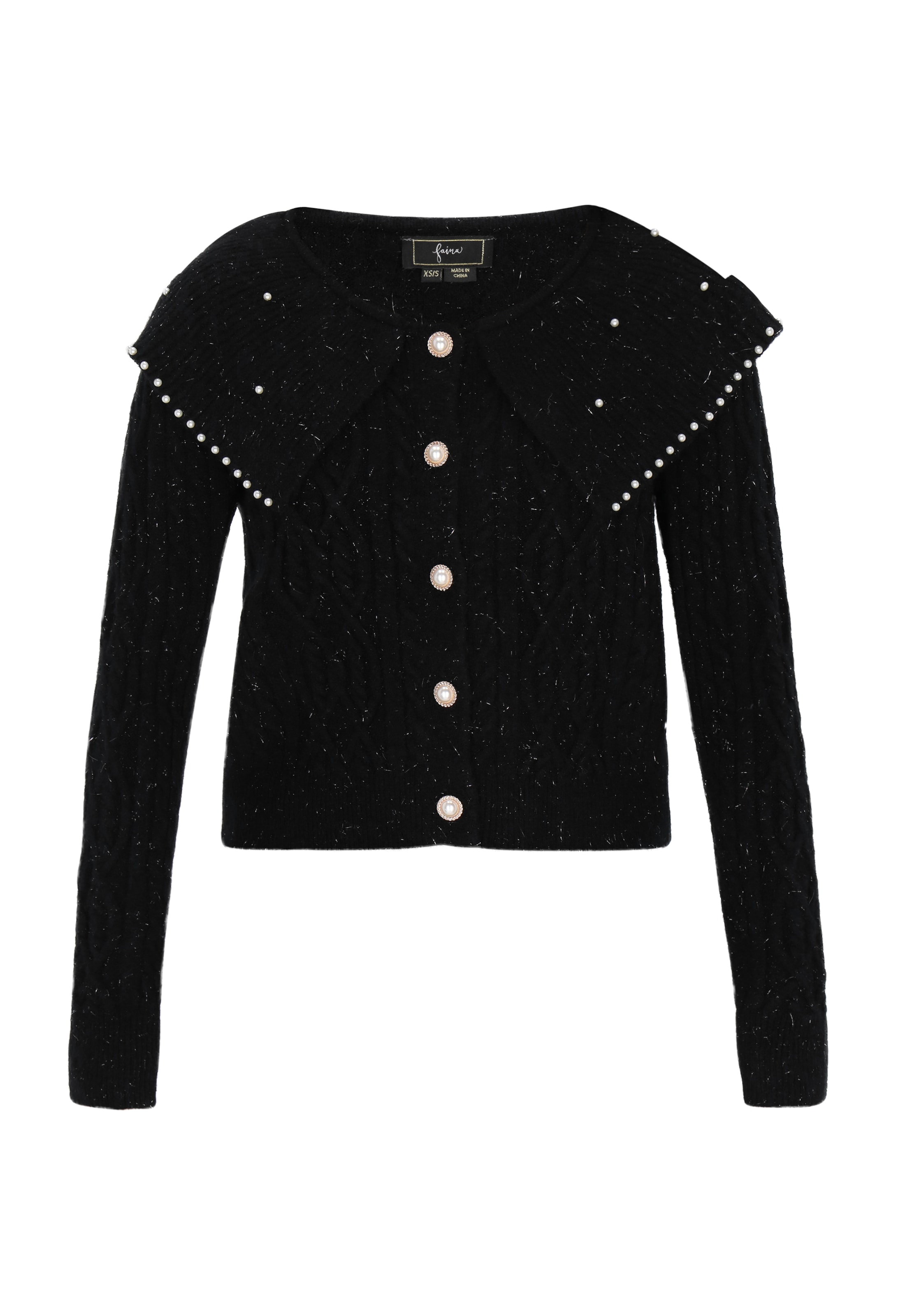 Kardiganas iš faina, spalva – juoda, Prekių apžvalga