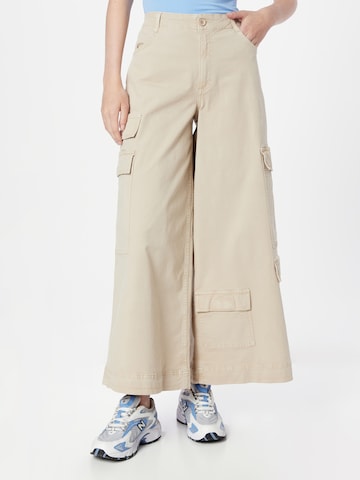 TOPSHOP Wide Leg Hose in Grau: predná strana