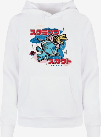 ABSOLUTE CULT Sweatshirt ' Lilo and Stitch - Rocket Japanese' in White: front