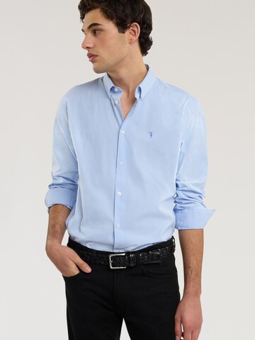 Trussardi Regular fit Button Up Shirt in Blue
