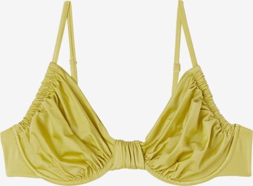 CALZEDONIA Bikini Top in Yellow: front