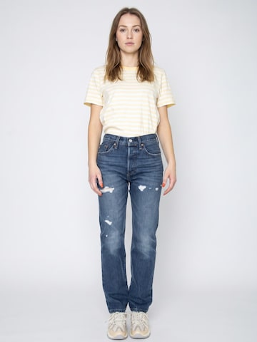 LEVI'S ® Baggy Jeans 'W' 501 Jeans For Women New Life Dark Indigo Worn In Pants' i blå: forside