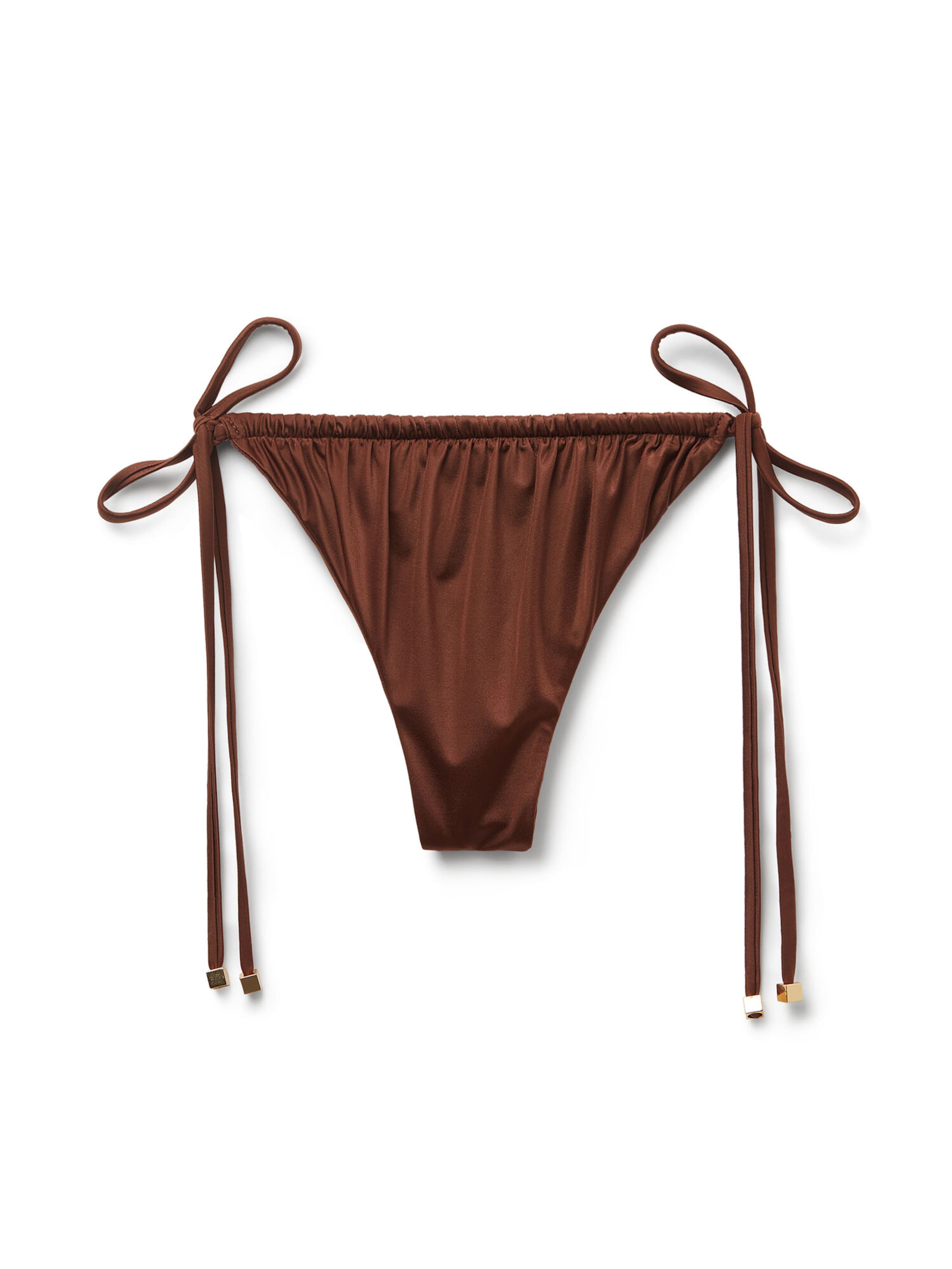 CALZEDONIA Bikini Bottoms in Brown: front