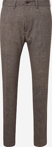 s.Oliver Slim fit Trousers with creases in Brown: front