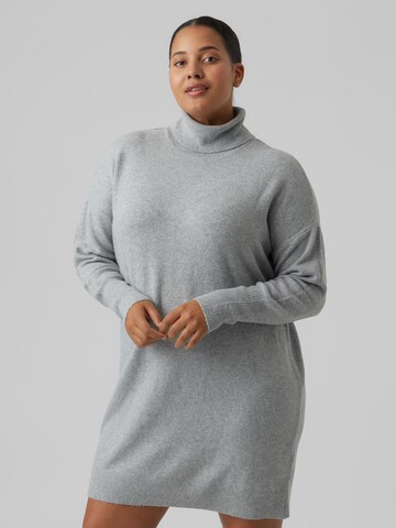 Vero Moda Curve Knit dress 'Brilliant' in Grey: front