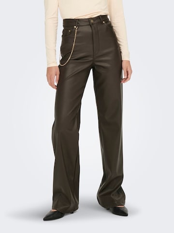 ONLY Regular Pants in Brown: front