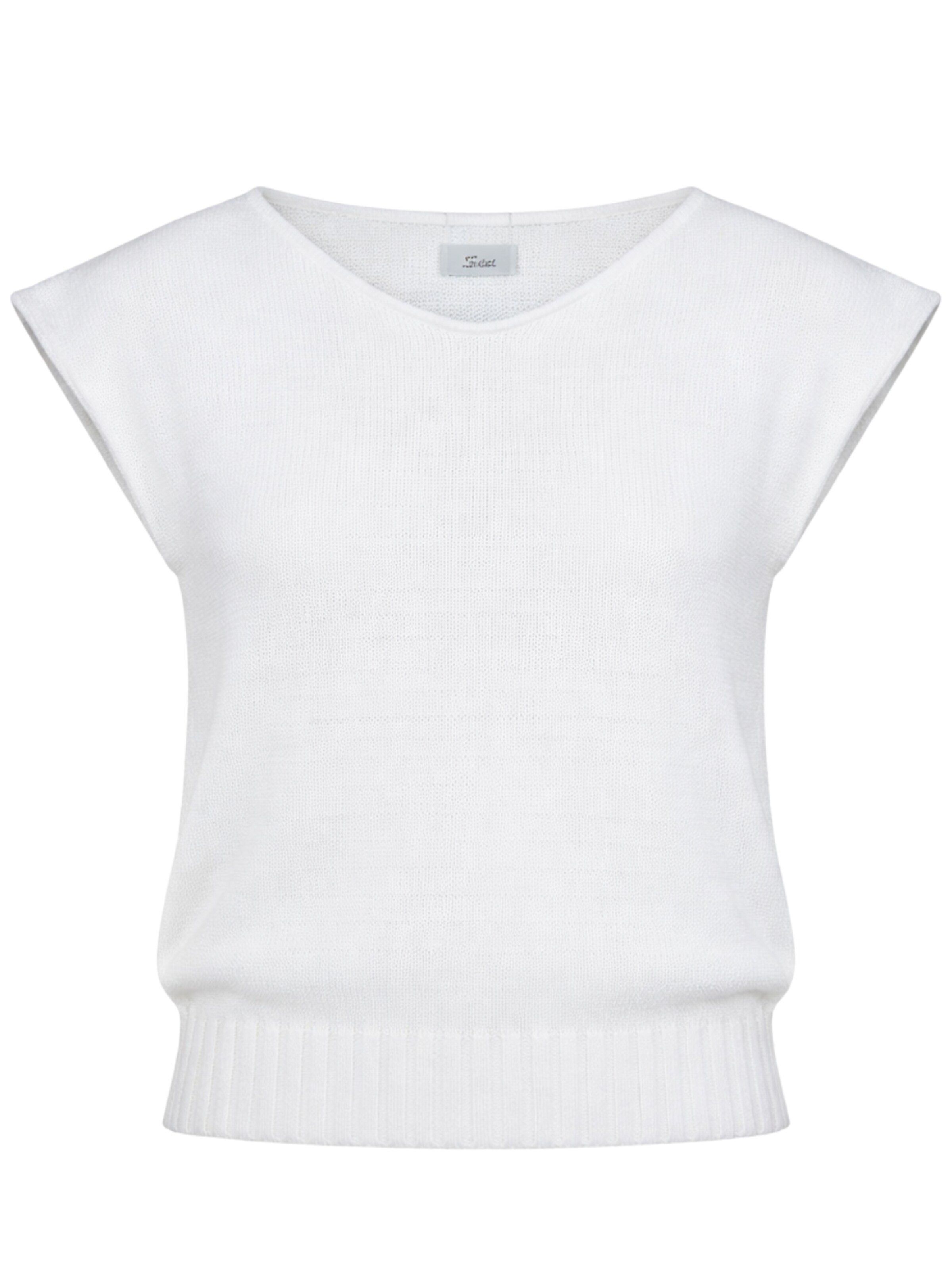 Süel knitwear - Top de punto 'Carlos' en blanco: frente