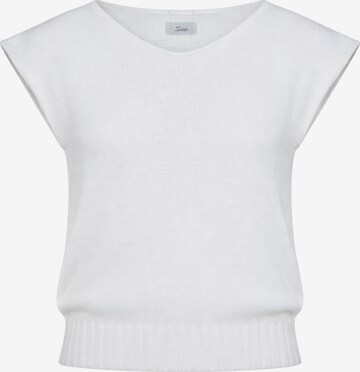 Süel knitwear - Top de punto 'Carlos' en blanco: frente