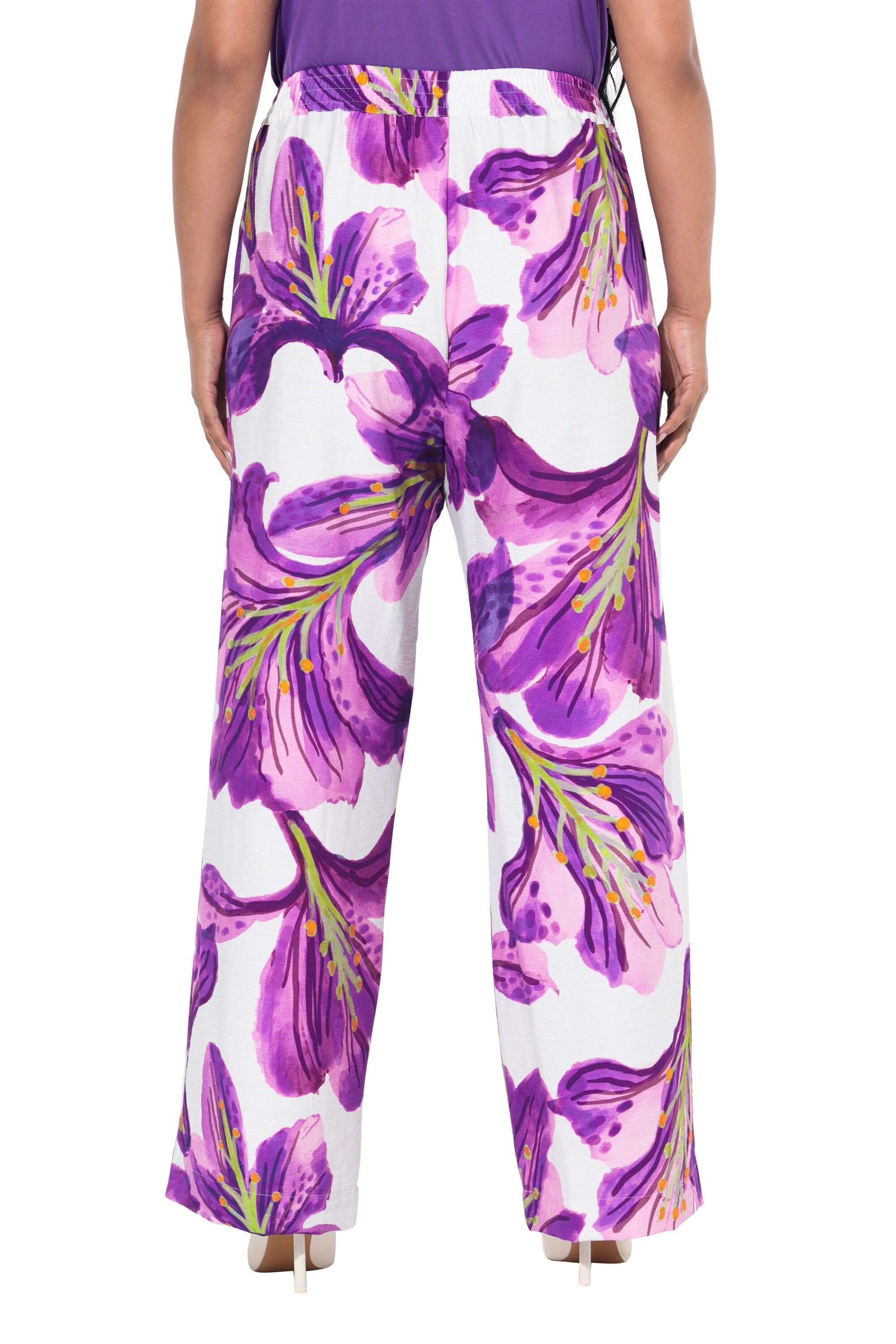 Ulla Popken Wide leg Trousers in White