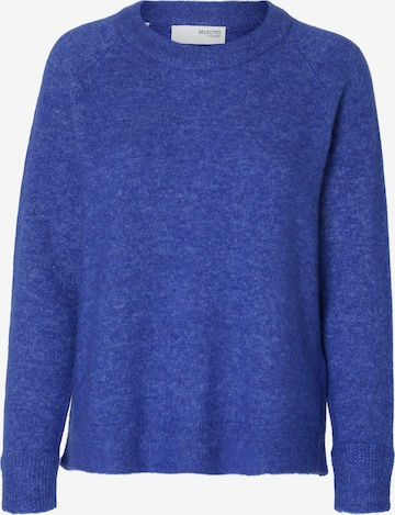 Pull-over 'SLFLULU' SELECTED en bleu : devant